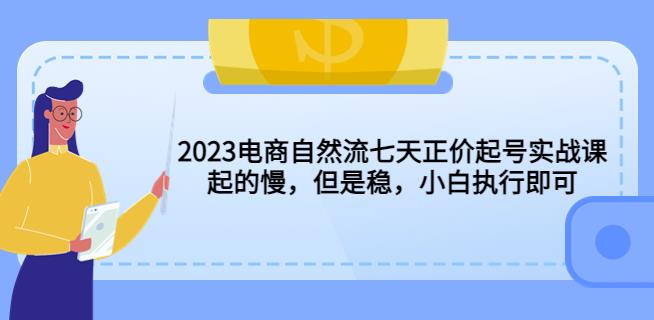 2023电商自然流七天正价起号实战课:起的慢,但是稳,小白执行即可!网赚项目-副业赚钱-互联网创业-资源整合南风学院