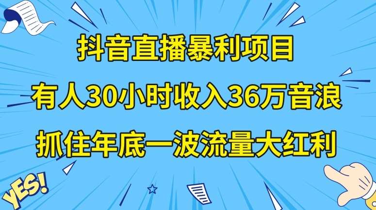 抖音直播暴利项目，有人30小时收入36万音浪，公司宣传片年会视频制作，抓住年底一波流量大红利【揭秘】网赚项目-副业赚钱-互联网创业-资源整合南风学院