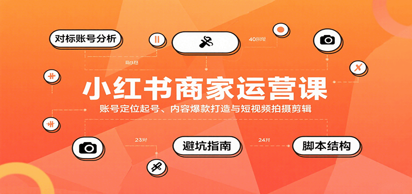 小红书商家运营课，账号定位起号、内容爆款打造与短视频拍摄剪辑网赚项目-副业赚钱-互联网创业-资源整合南风学院