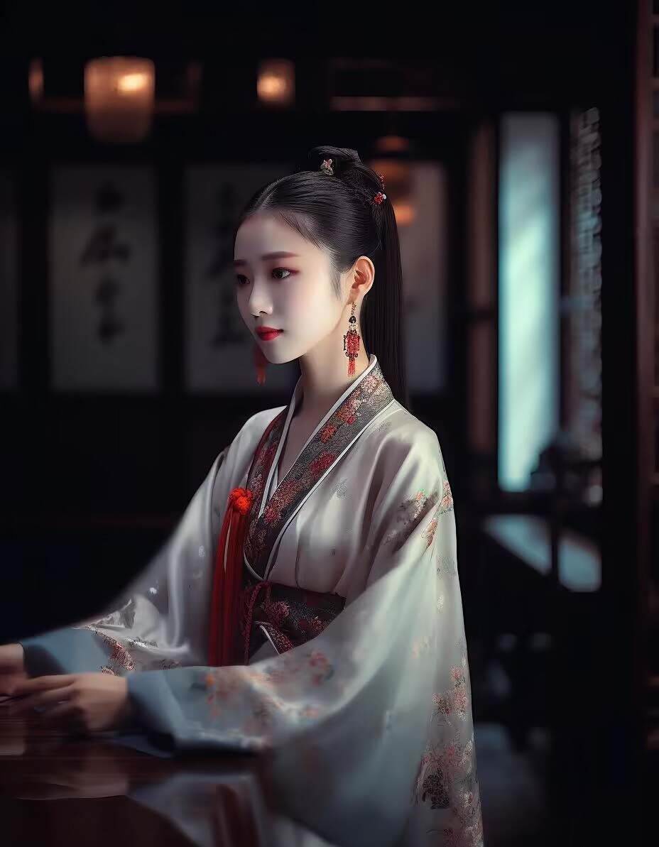 图片[8]-Midjourney关键词-AI生成中国风古装汉服美女人像提示关键词-讯领网创