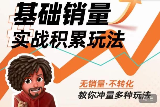 内功丨淘系基础销量实战积累玩法，无销量·不转化，教你冲量多种玩法网赚项目-副业赚钱-互联网创业-资源整合南风学院