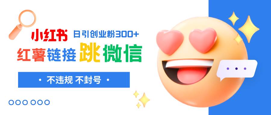 （8010期）小红薯跳转微信链接制作和引流思路，不违规不封号！网赚项目-副业赚钱-互联网创业-资源整合南风学院