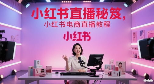 小红书直播秘笈，小红书电商直播教程网赚项目-副业赚钱-互联网创业-资源整合南风学院