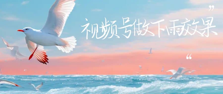 视频号做下雨视频一个账号一周涨粉10W+年入100w网赚项目-副业赚钱-互联网创业-资源整合南风学院