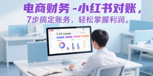 电商财务-小红书对账，7步搞定账务，轻松掌握利润网赚项目-副业赚钱-互联网创业-资源整合南风学院