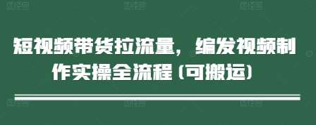短视频带货拉流量，编发视频制作实操全流程(可搬运)网赚项目-副业赚钱-互联网创业-资源整合南风学院