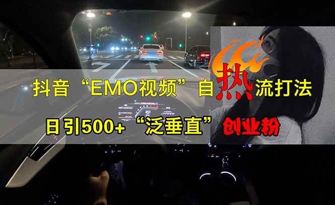 （14135期）抖音EMO自热流创业粉打法，三天起千粉号，单视频十万播放量，多账号矩…网赚项目-副业赚钱-互联网创业-资源整合南风学院
