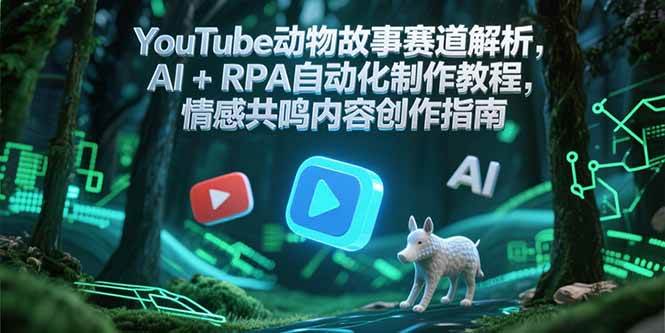 （15174期）YouTube动物故事赛道解析，AI+RPA自动化制作教程，情感共鸣内容创作指南网赚项目-副业赚钱-互联网创业-资源整合南风学院