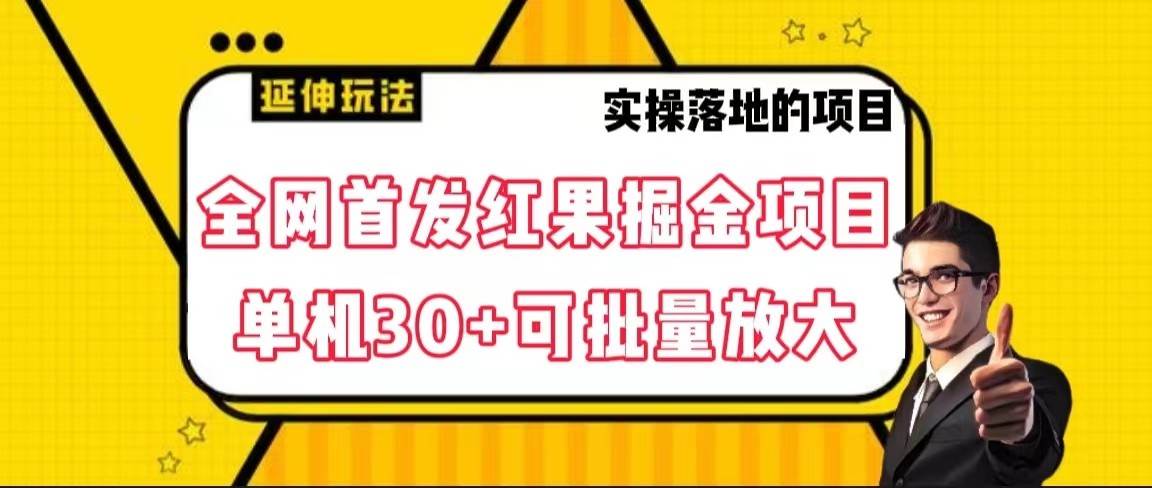 全网首发红果掘金项目,简单操作单机30+可批量放大网赚项目-副业赚钱-互联网创业-资源整合南风学院