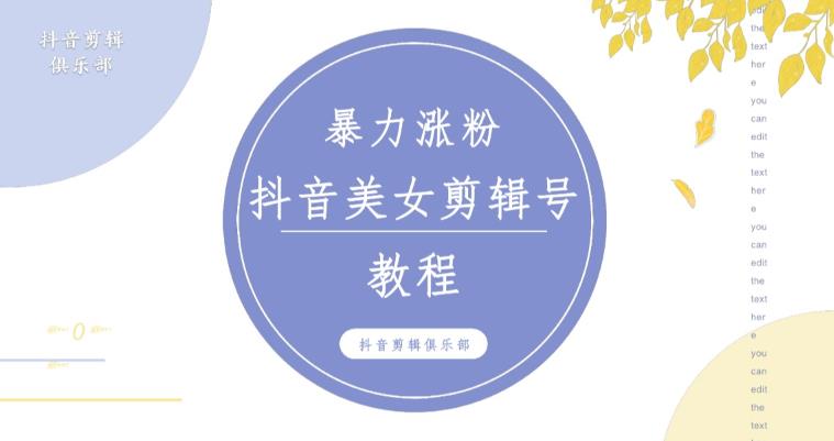 抖音快手暴力涨粉美女混剪视频教程，百分百过原创图片教程！附带违规申诉方法网赚项目-副业赚钱-互联网创业-资源整合南风学院