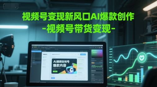 视频号变现新风口AI爆款创作-视频号带货变现网赚项目-副业赚钱-互联网创业-资源整合南风学院