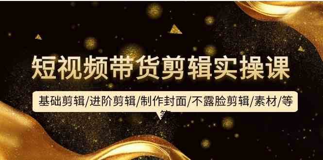 短视频带货剪辑实操课:基础剪辑/进阶剪辑/制作封面/不露脸剪辑/素材/等等网赚项目-副业赚钱-互联网创业-资源整合南风学院