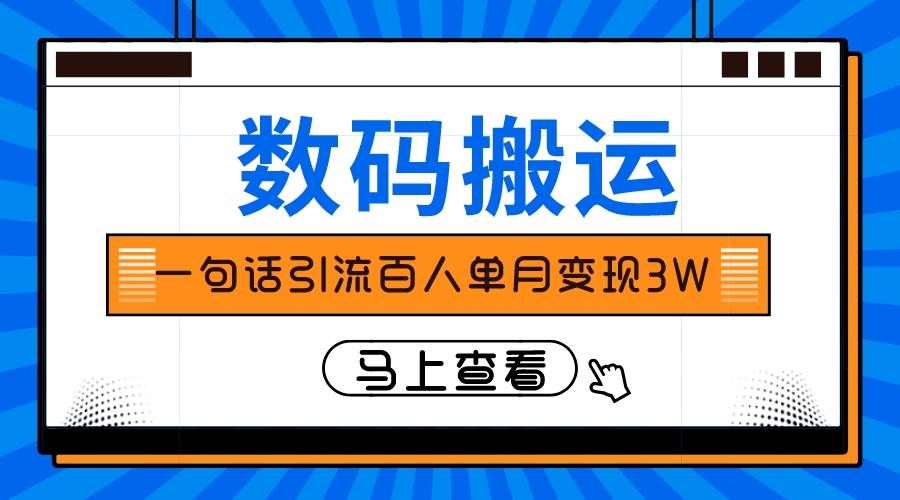（8129期）仅靠一句话引流百人变现3万？网赚项目-副业赚钱-互联网创业-资源整合南风学院