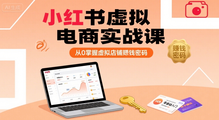小红书虚拟电商实战课，从0掌握虚拟店铺賺钱密码网赚项目-副业赚钱-互联网创业-资源整合南风学院