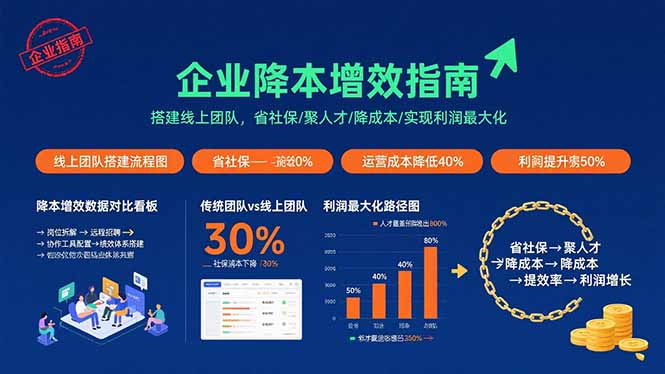 （15888期）企业降本增效指南：搭建线上团队，省社保/聚人才/降成本/实现利润最大化网赚项目-副业赚钱-互联网创业-资源整合南风学院