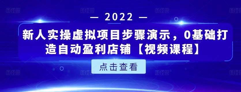 新人实操虚拟项目步骤演示，0基础打造自动盈利店铺【视频课程】网赚项目-副业赚钱-互联网创业-资源整合南风学院