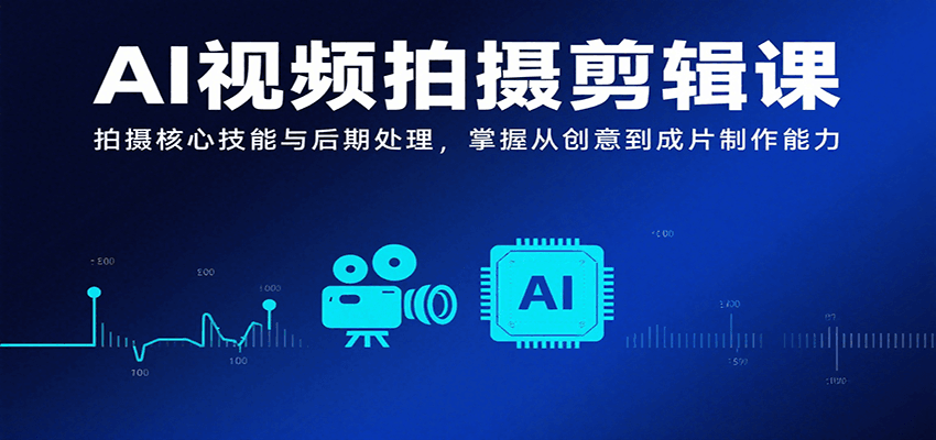 AI视频拍摄剪辑课，拍摄核心技能与后期处理，掌握从创意到成片制作能力网赚项目-副业赚钱-互联网创业-资源整合南风学院