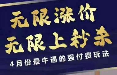 4月12号拼多多线上课，无限涨价，无限上秒杀，4月份最牛逼的强付费玩法网赚项目-副业赚钱-互联网创业-资源整合南风学院