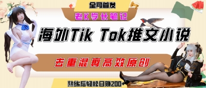 海外tiktok小说推文暴力项目，高停留率，高转化率，上手后一天搞顿饭钱不是问题网赚项目-副业赚钱-互联网创业-资源整合南风学院