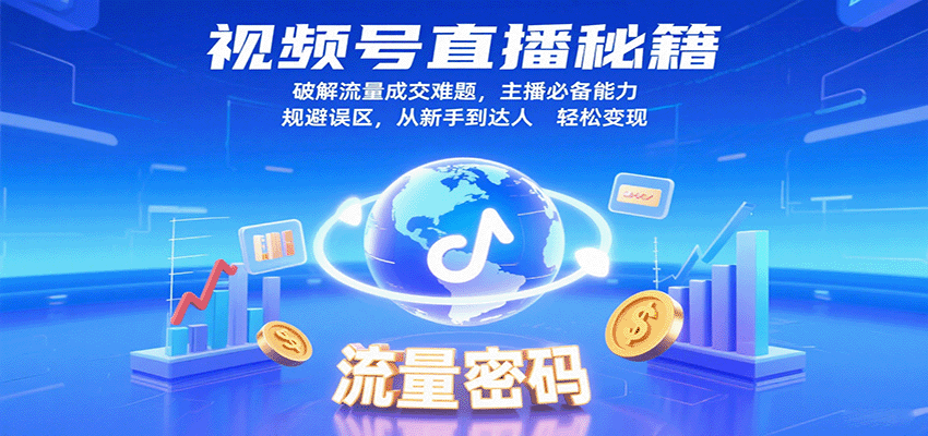 视频号直播秘籍，破解流量成交难题，主播必备能力，规避误区，从新手到达人轻松变现网赚项目-副业赚钱-互联网创业-资源整合南风学院