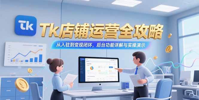 （15345期）Tk店铺运营全攻略，从入驻到变现闭环，后台功能详解与实操演示网赚项目-副业赚钱-互联网创业-资源整合南风学院