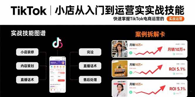 （15629期）TikTok小店从入门到运营实战技能：快速掌握TikTok电商运营的完整方法论网赚项目-副业赚钱-互联网创业-资源整合南风学院