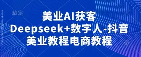 美业AI获客Deepseek+数字人-抖音美业教程电商教程网赚项目-副业赚钱-互联网创业-资源整合南风学院