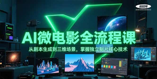 （15195期）AI微电影全流程课，从剧本生成到三维场景，掌握独立制片核心技术网赚项目-副业赚钱-互联网创业-资源整合南风学院