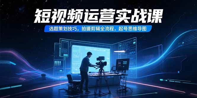 （15375期）短视频运营实战课，选题策划技巧，拍摄剪辑全流程，起号思维导图网赚项目-副业赚钱-互联网创业-资源整合南风学院