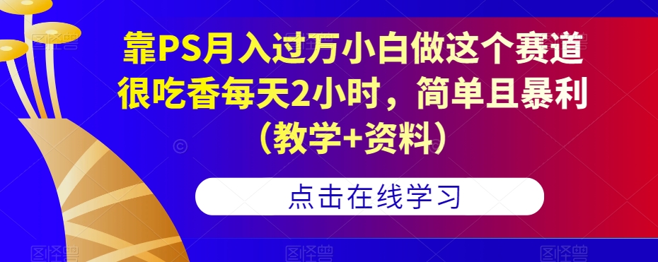 靠PS月入过万小白做这个赛道很吃香每天2小时，简单且暴利（教学+资料）网赚项目-副业赚钱-互联网创业-资源整合南风学院