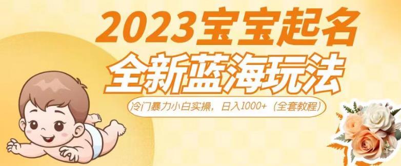 2023宝宝起名全新蓝海玩法,冷门暴力小白实操,日入1000+(全套教程)【揭秘】网赚项目-副业赚钱-互联网创业-资源整合南风学院