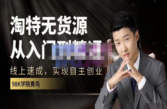 98k学院的淘特无货源线上速成课，从入门到精通，让你最小投入，最高回报网赚项目-副业赚钱-互联网创业-资源整合南风学院