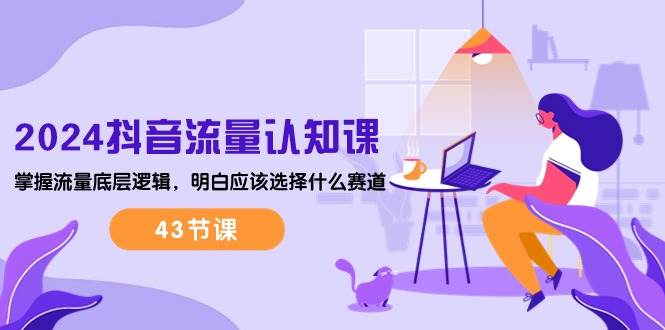 2024抖音流量认知课：掌握流量底层逻辑，明白应该选择什么赛道 (43节课)网赚项目-副业赚钱-互联网创业-资源整合南风学院