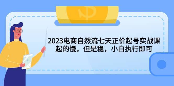 2023电商自然流七天正价起号实战课：起的慢，但是稳，小白执行即可网赚项目-副业赚钱-互联网创业-资源整合南风学院