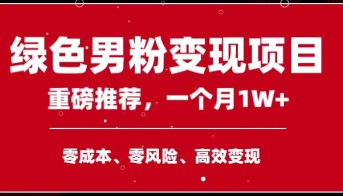 手机操作，月入1W以上副业领袖绿色男粉高客单价项目网赚项目-副业赚钱-互联网创业-资源整合南风学院