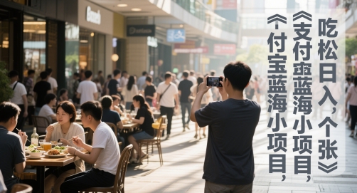 支付宝蓝海小项目，吃饭逛街拍个照，轻松日入1张网赚项目-副业赚钱-互联网创业-资源整合南风学院