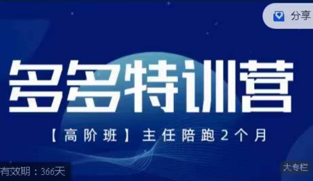 纪主任·多多特训营高阶班【9月13日更新】，拼多多最新玩法技巧落地实操网赚项目-副业赚钱-互联网创业-资源整合南风学院