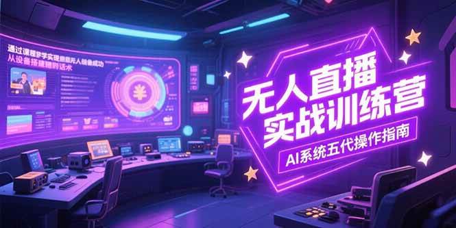 （15315期）无人直播实操训练营，从设备搭建到话术，AI系统五代操作指南(7月更新)网赚项目-副业赚钱-互联网创业-资源整合南风学院