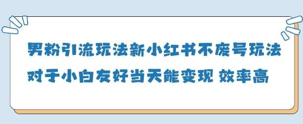 男粉引流玩法(新),玩法友好做的好当天就能变现网赚项目-副业赚钱-互联网创业-资源整合南风学院