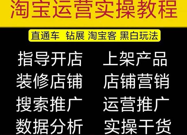 2023淘宝开店教程0基础到高级全套视频网店电商运营培训教学课程网赚项目-副业赚钱-互联网创业-资源整合南风学院