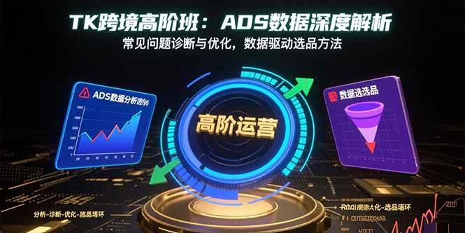 （15809期）TK跨境高阶班：ADS数据深度解析，常见问题诊断与优化，数据驱动选品方法网赚项目-副业赚钱-互联网创业-资源整合南风学院