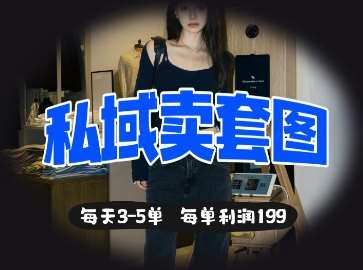 私域卖套图每天3-5单,每单利润99网赚项目-副业赚钱-互联网创业-资源整合南风学院