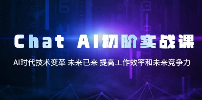 Chat AI初阶实战课，AI时代技术变革 未来已来 提高工作效率和未来竞争力网赚项目-副业赚钱-互联网创业-资源整合南风学院