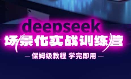 DeepSeek场景化实战训练营，保姆级教程，学完即用，手把手教你用DeepSeek提升效率网赚项目-副业赚钱-互联网创业-资源整合南风学院