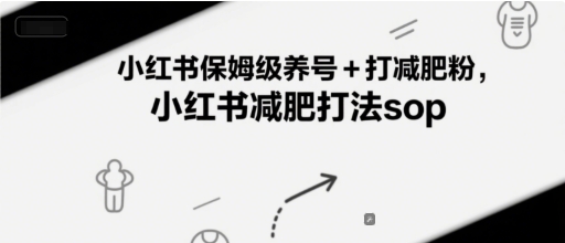 小红书保姆级养号+打减肥粉，小红书减肥打法sop网赚项目-副业赚钱-互联网创业-资源整合南风学院