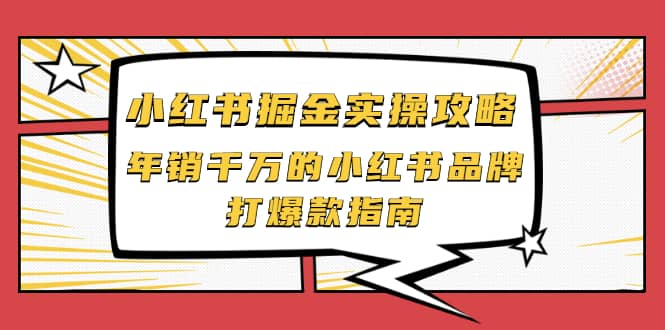 小红书掘金实操攻略，年销千万的小红书品牌打爆款指南网赚项目-副业赚钱-互联网创业-资源整合南风学院