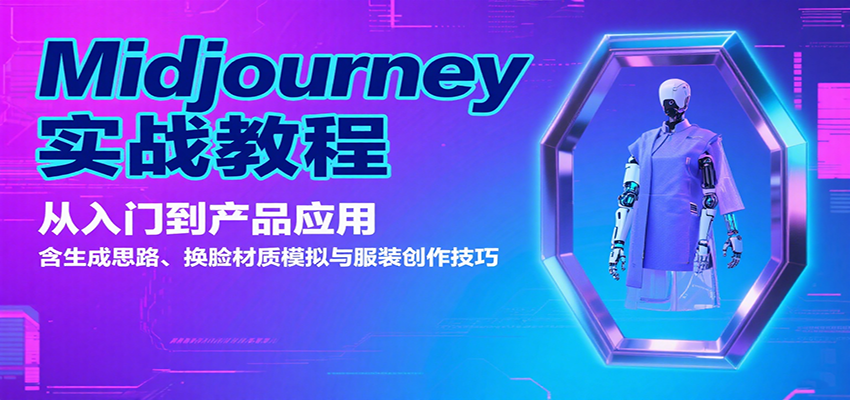 Midjourney实战教程：从入门到产品应用，含生成思路、换脸材质模拟与服装创作技巧网赚项目-副业赚钱-互联网创业-资源整合南风学院
