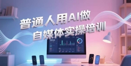 普通人用AI做自媒体实操培训，普通人一个人用ai做自媒体，视频制作、短视频引流、直播带货，轻松入门网赚项目-副业赚钱-互联网创业-资源整合南风学院