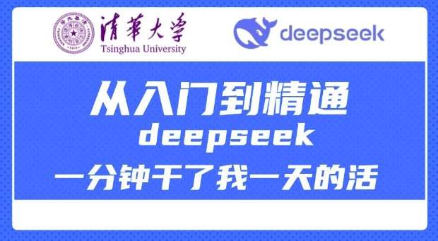 清华大学讲DeepSeek最全教程，从入门到精通，deepseek一分钟干了我一天的活网赚项目-副业赚钱-互联网创业-资源整合南风学院
